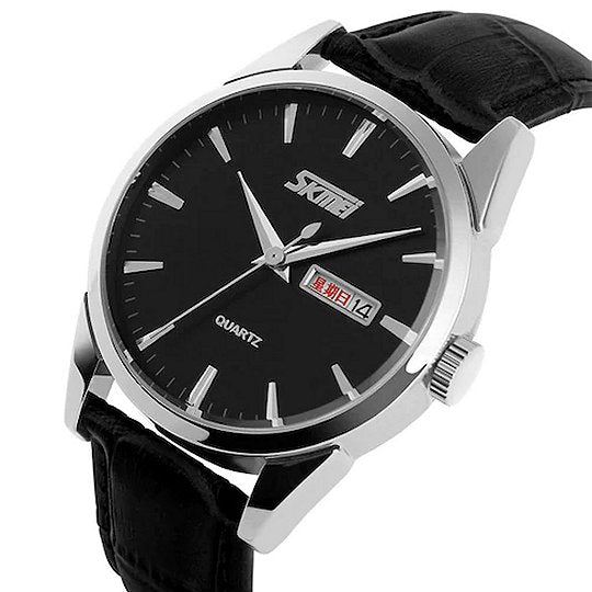 Chrono W170 Black/Silver Leather Αδιάβροχο / Κωδικός Προϊόντος: W170