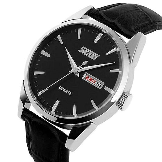 Chrono W170 Black/Silver Leather Αδιάβροχο / Κωδικός Προϊόντος: W170