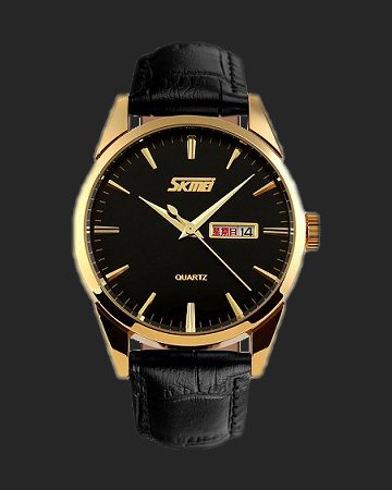 Chrono W172 Black/Gold Leather Αδιάβροχο / Κωδικός Προϊόντος: W172