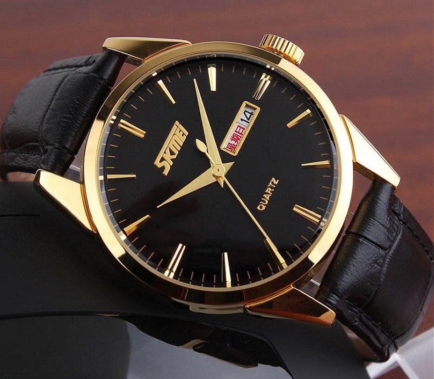 Chrono W172 Black/Gold Leather Αδιάβροχο / Κωδικός Προϊόντος: W172